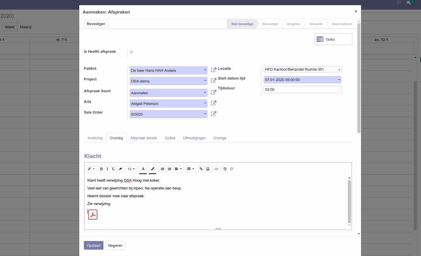 Odoo afbeelding en tekstblok