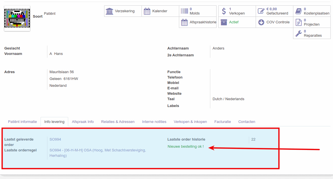 Odoo + afbeelding en tekst